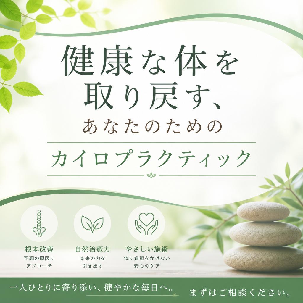 健康な体を取り戻す、あなたのためのカイロプラクティック