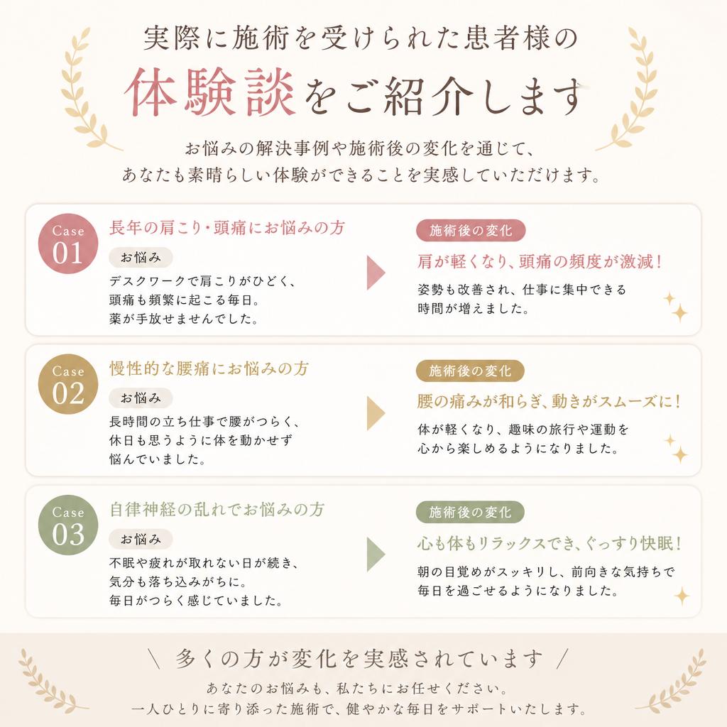 患者様のお声を大切に