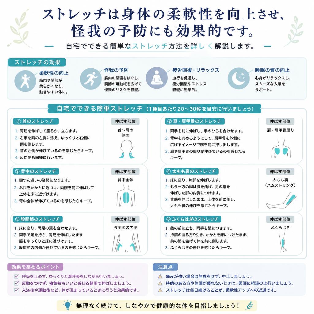 ストレッチで柔軟性をアップ
