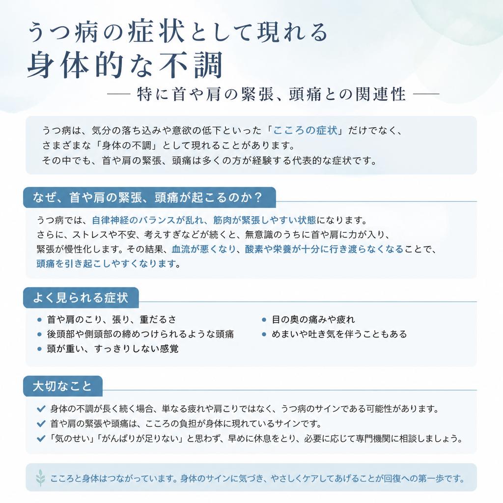 うつ病と身体の不調