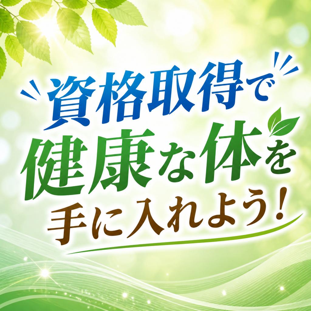資格取得で健康な体を手に入れよう！