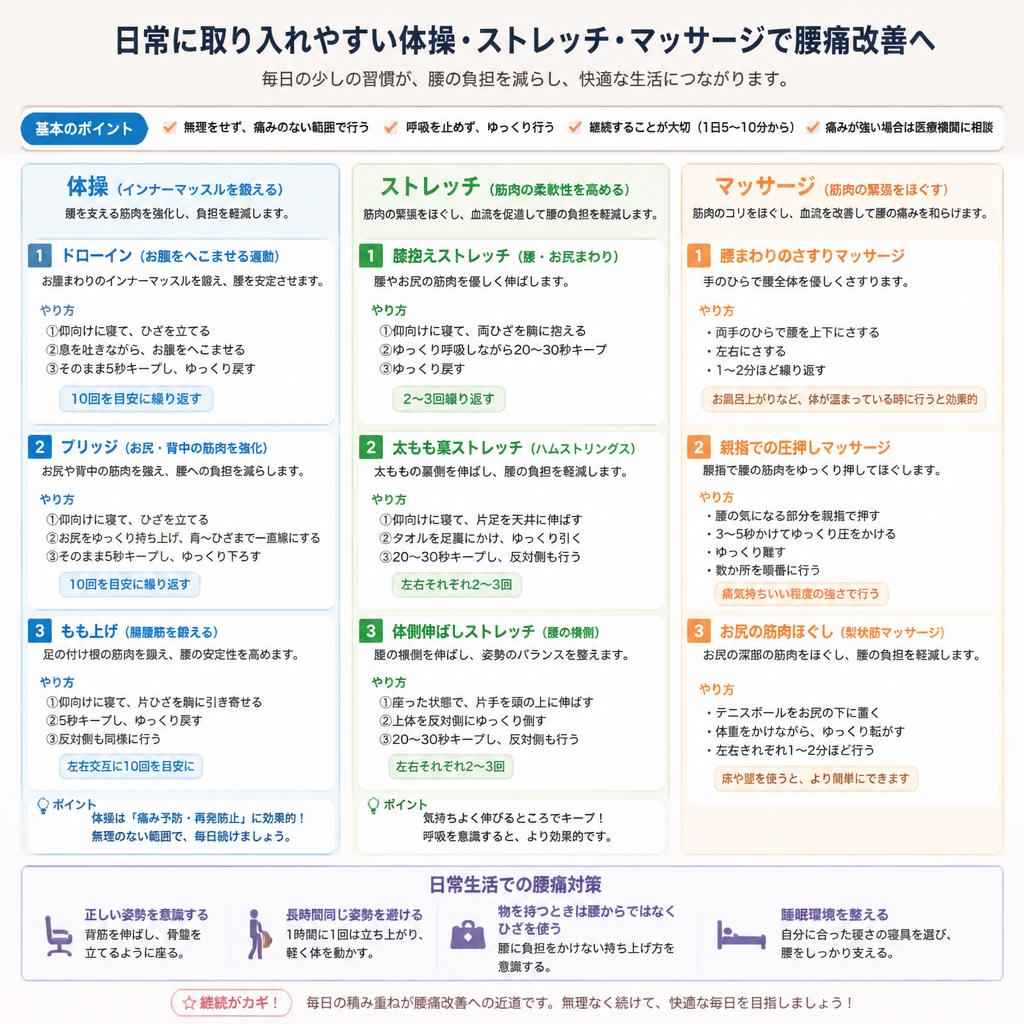 自宅でできる腰痛解消法
