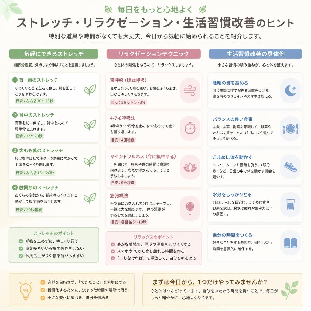 具体的なセルフケア法